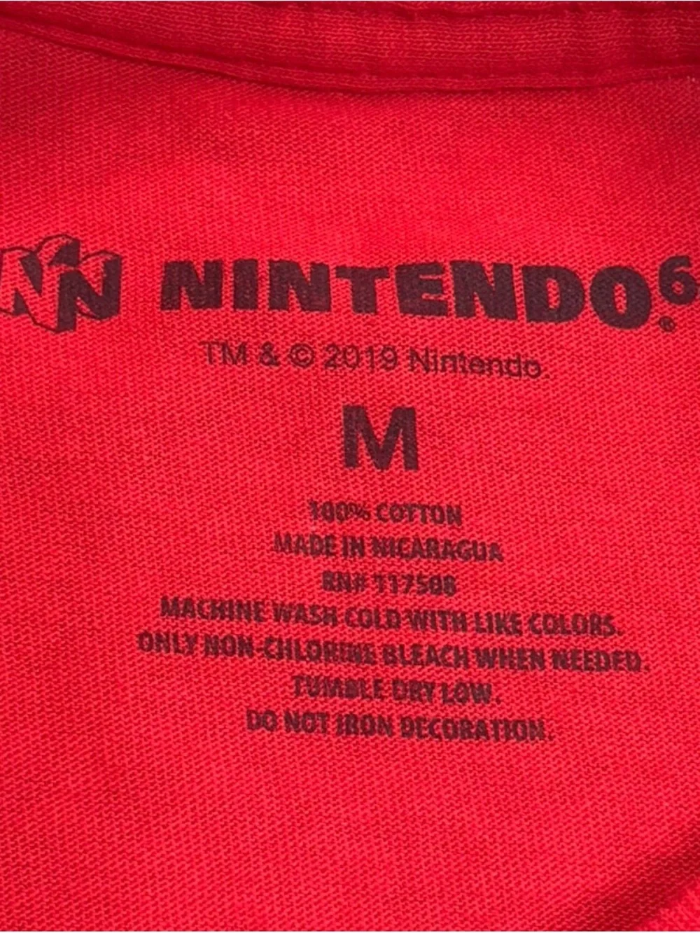 Nintendo 64 N64 Long Sleeve Graphic T-Shirt Red Retro 1996 Gaming Tee Men’s M 🔥